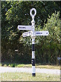 TM3491 : Roadsign on Loddon Road by Geographer