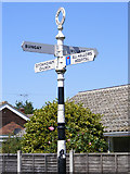 TM3491 : Roadsign on Hollow Hill Road by Geographer
