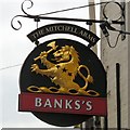 SJ8598 : Sign of Banks's Brewery at The Mitchell Arms by Gerald England