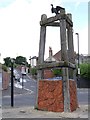 NZ3668 : 'Dolphin Mooring Post', Union Road, North Shields by Andrew Curtis