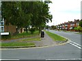 Looking along Whitley Wood Road from the junction with Blandford Road