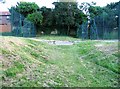 Tennis court entrances at Purley Beeches