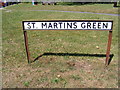TM2737 : St.Martins Green sign by Geographer