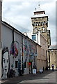 Cardiff Fashion Quarter mural viewed from the south