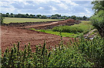 SO8933 : Remains of railway embankment over Avon floodplain by Philip Halling