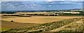 SU1677 : Panoramic view north-east from Barbury Castle, Swindon by Brian Robert Marshall