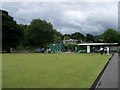 View to the clubhouse and shelter, Grenoside Bowling Club, Main Street, Grenoside, near Sheffield