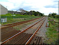 View east from Church Road level crossing, Burry Port