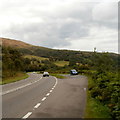 SN9722 : A470 approaches a layby in the Brecon Beacons by Jaggery