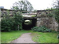 Railway bridge over footpath