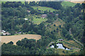 Fingask Castle and grounds from the air