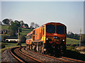 Southbound passenger train at Knockarney crossing - 1997