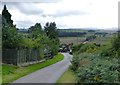 Road junction near Harehope Hall