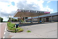 Derelict petrol forecourt on the A29