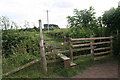 Double stile on the path to Market Rasen