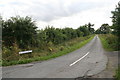 The junction of Low Lane (byway) with the A46