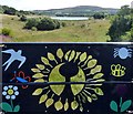 A view from the colourful footbridge, Parc Nant-y-Waun, Brynmawr