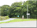 Road junction near Llanpumsaint