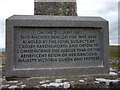 NY6309 : Restored inscription, monument on Beacon Hill by Karl and Ali