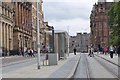 NT2574 : Tram stop, St Andrew Square Edinburgh by Jim Barton