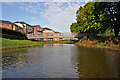 A footbridge on the River Yeo between Orleigh Mill Court and Pilton Park