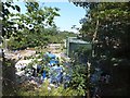 Sewage treatment works beside Hooe Lake