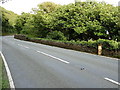 The Aber-Tafol milepost in its setting