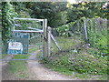 Entrance to Wellcombe Allotment site