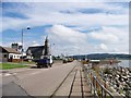 Traffic queue approaching the Crinan Canal at Ardrishaig