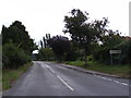 TG2805 : Entering Bramerton on Kirby Road by Geographer