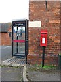 Telephone kiosk and post-mounted Queen Elizabeth II postbox, Whitchurch Road, near Cold Hatton, Shropshire