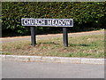 TG2902 : Church Meadow sign by Geographer