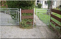 NJ4350 : Matching wrought iron gates off Broad Lane West, Keith by Stanley Howe