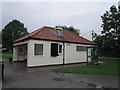 The toilet block and tea bar at Scotch Corner