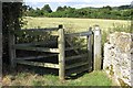 SP3915 : Kissing gate on the footpath by Steve Daniels