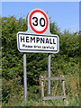 TM2494 : Hempnall name sign by Geographer