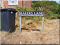 Bakers Lane sign