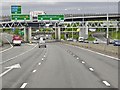 TQ5672 : Sign Gantry and Flyover, A2/M25 Interchange by David Dixon