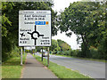 Road sign on A23, Crawley