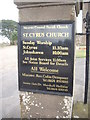 St Cyrus Church notice