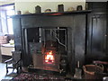 NY4002 : The kitchen fireplace at Townend farmhouse by Carol Walker