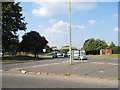 Roundabout at the junction of Leverstock Green Road and the A414