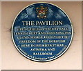 The Pavilion blue plaque, Cowbridge