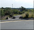 Boulders across a path from Stable Lane, Tredegar