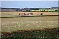 Grange Farm cottages across the fields