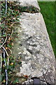 Benchmark on top of bridge parapet, Fleetham Lane