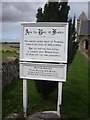 NT8937 : An information notice, Branxton Church by Stanley Howe