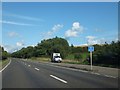 Lay-by for westbound traffic on A39 near Bradavin Bridge