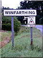 Winfarthing Name sign