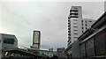 View of Panoramic Tower, Hay Currie Street and Parkview Apartments, Chrisp Street from Langdon Park station